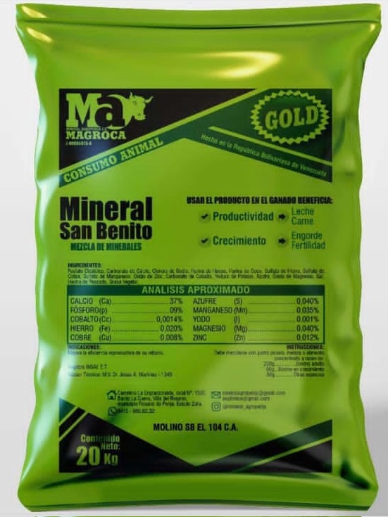 MINERALES SACO DE 20 KG