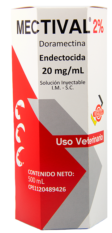 MECTIVAL 2% DORAMECTINA  500ML  INYECTABLE